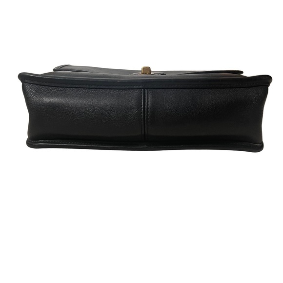 Vintage Black Leather Willis Crossbody Bag - Picture 3 of 10